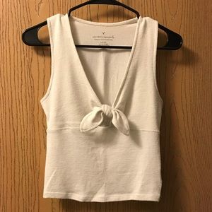 American Eagle tie-front top